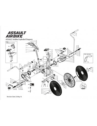 Explosionszeichnung AssaultBike Classic